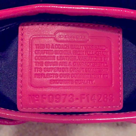 Coach Pink Patent Leather Turn Lock Penny Flap Bag - Picture 3 of 10